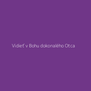 Vidieť v Bohu dokonalého Otca